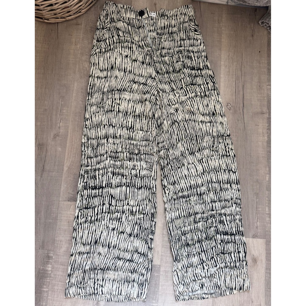 12th Tribe Patterned High-Waist Wide Leg Trouser Pants |‎ Size XS